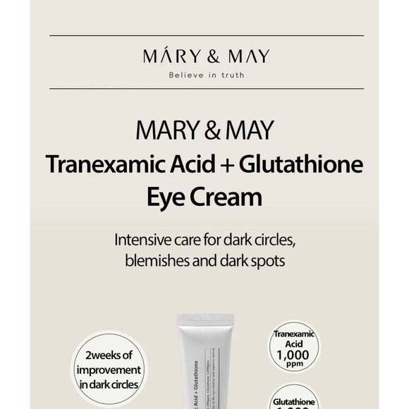 Mary & May, Tranexamic Acid + Glutathione Eye Cream mini - Picture 2 of 10